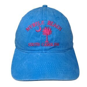 Myrtle Beach South Carolina Strapback Hat Blue One Size Embroidered